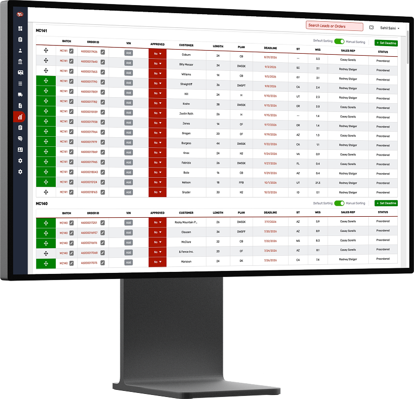 FactoryOS production dashboard